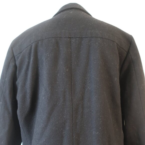 Mens Soul of London Black Wool Blend Jacket Pea Coat M - Picture 8 of 16